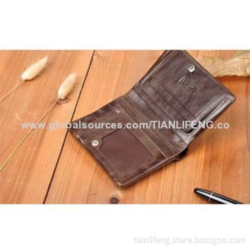 Leather wallets for business man, vertical section